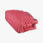 Chanel Quilted CC Logo Mademoiselle Red Leather Shoulder — view 4