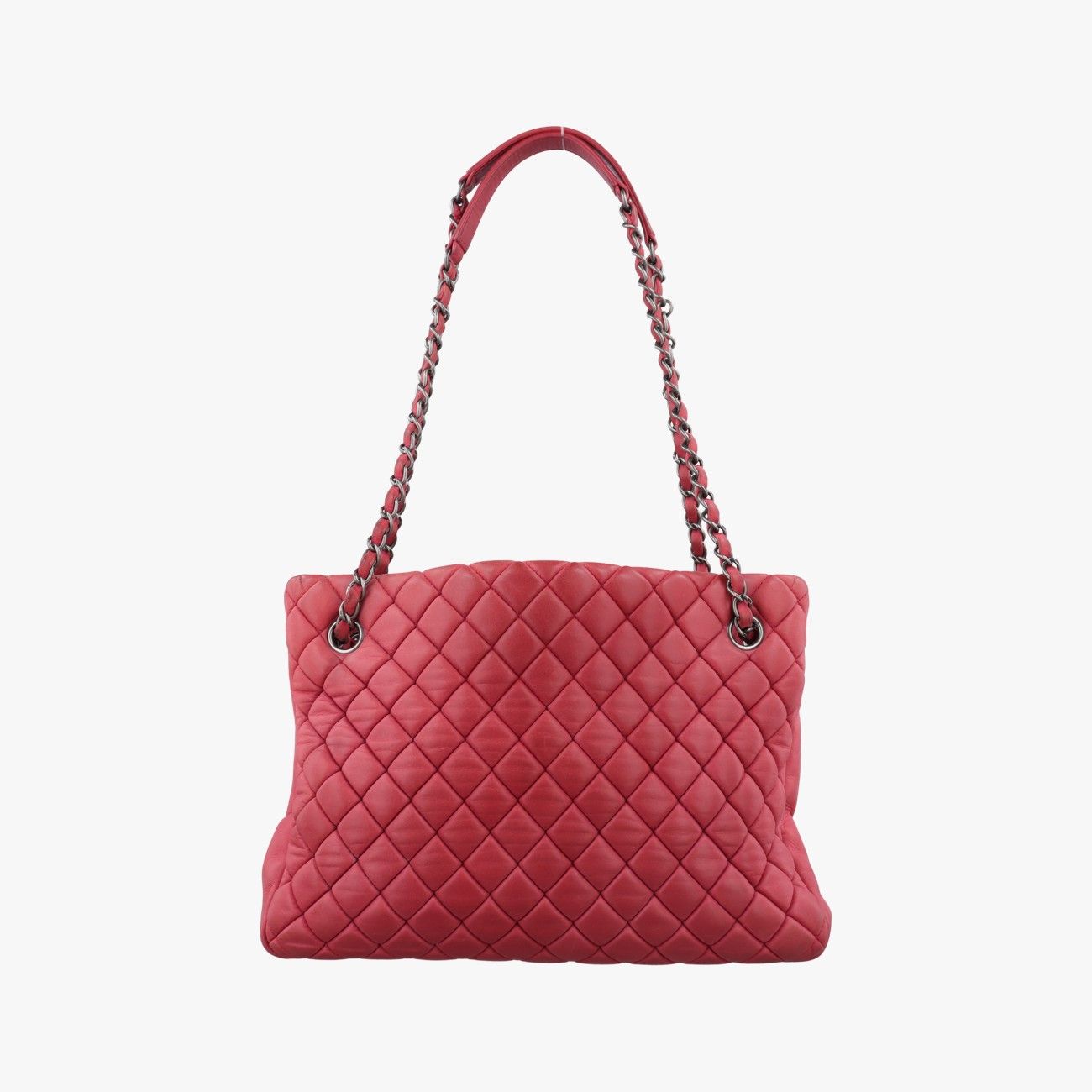 Chanel Quilted CC Logo Mademoiselle Red Leather Shoulder