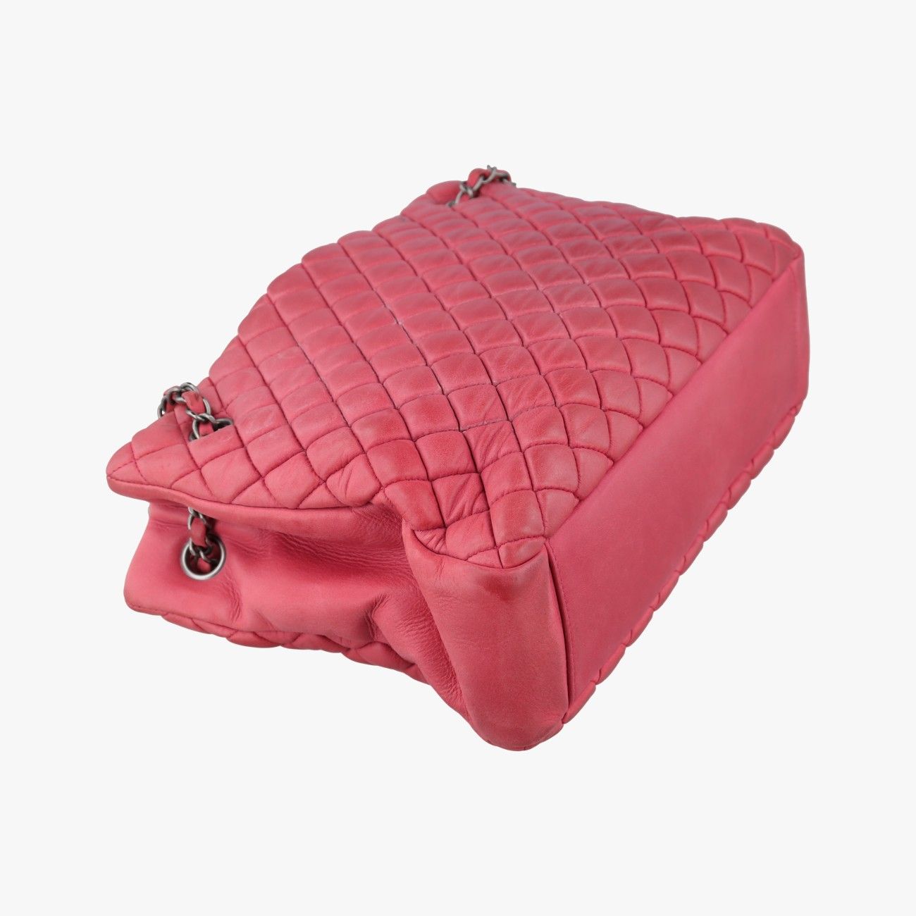 Chanel Quilted CC Logo Mademoiselle Red Leather Shoulder — view 7