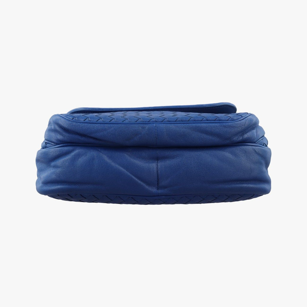 Bottega Veneta Intrecciato Blue Lambskin Shoulder — view 3