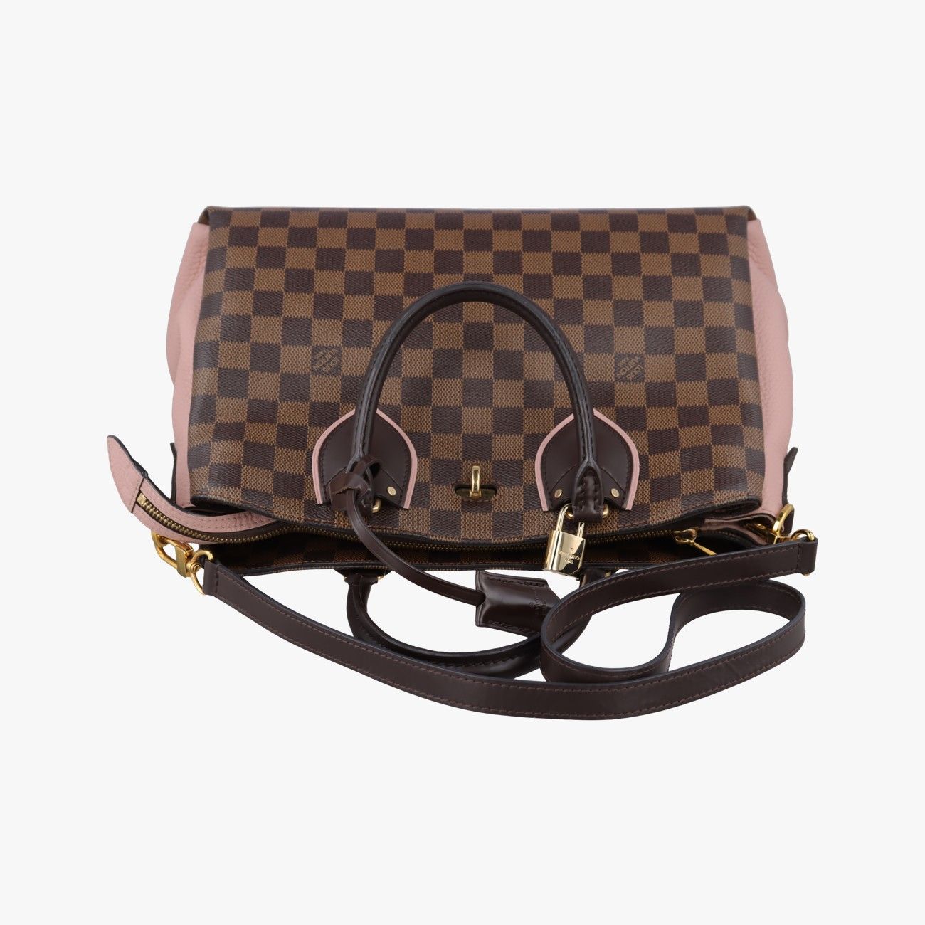 Louis Vuitton Normandy Ebene Magnolia Damier Canvas Taurillon Leather Shoulder — view 8