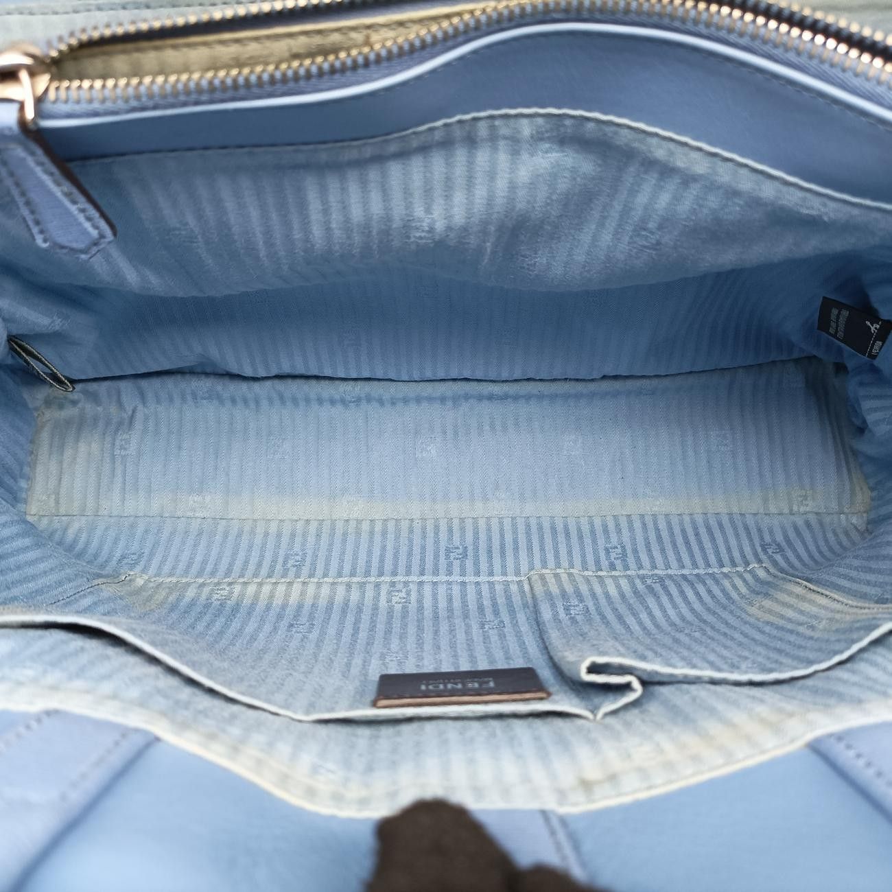 Fendi Toujour Blue Leather Shoulder — view 9