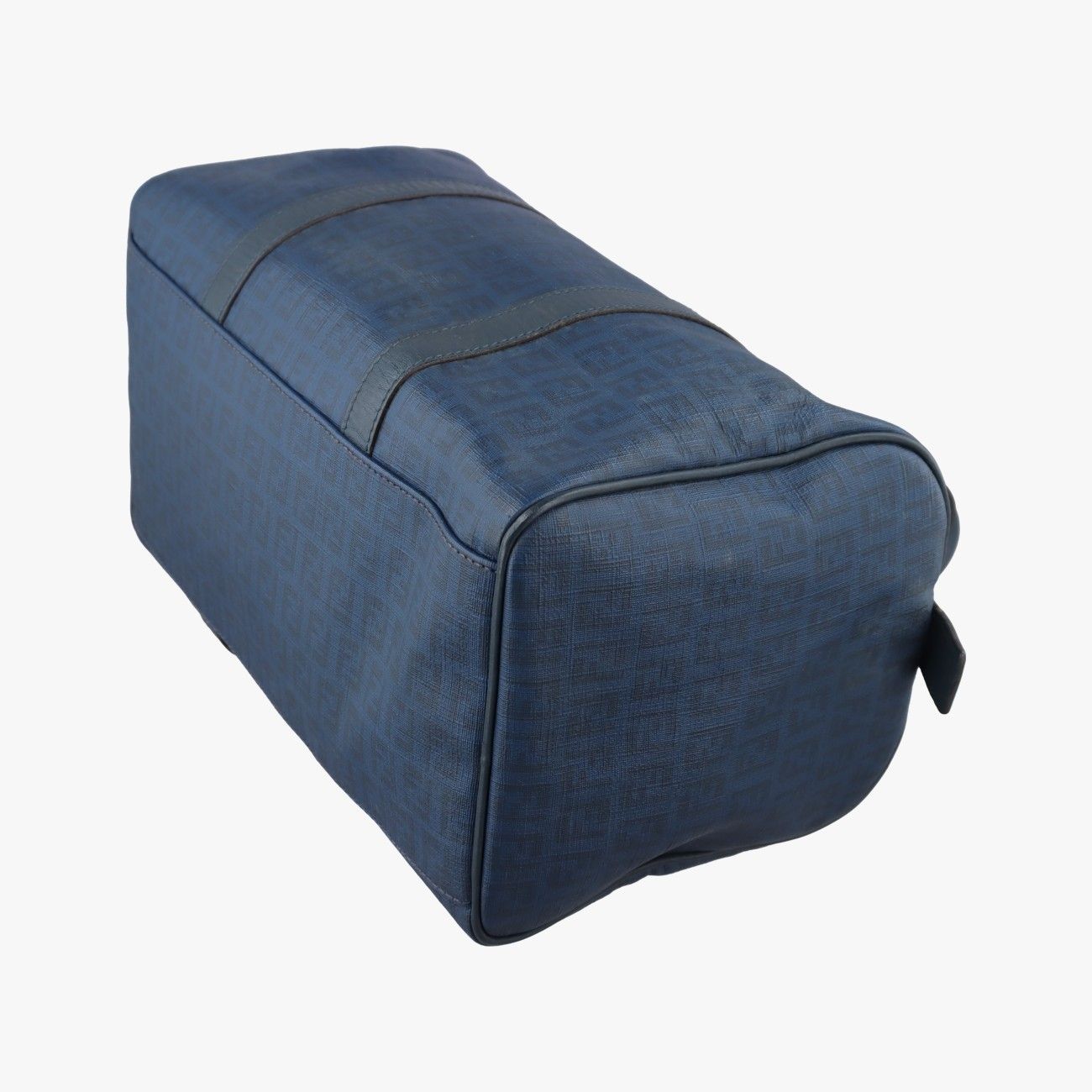 Fendi Zucchino Blue Canvas Handbag — view 4