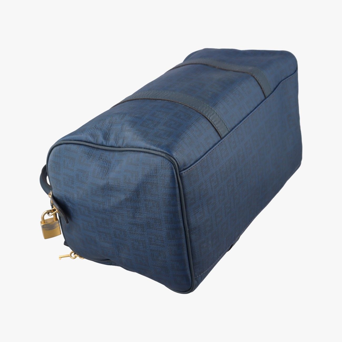 Fendi Zucchino Blue Canvas Handbag — view 5