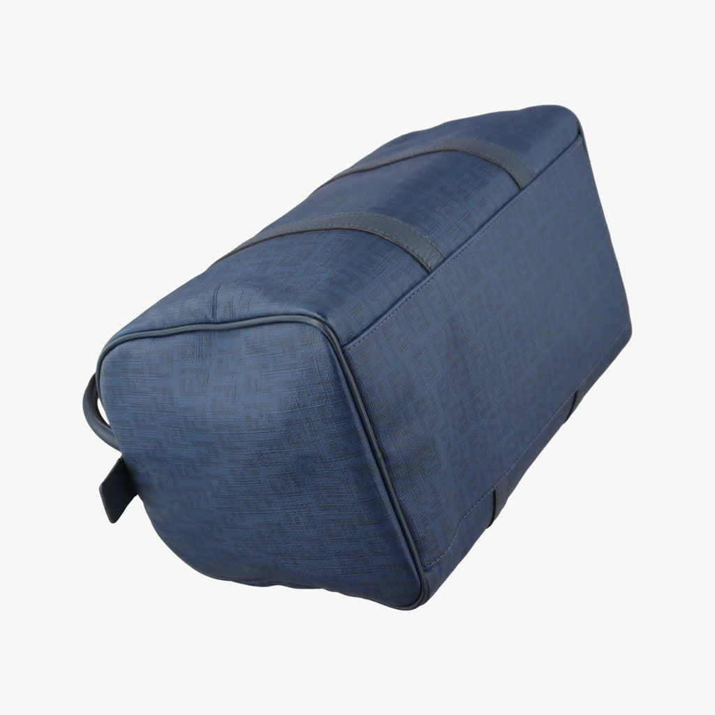 Fendi Zucchino Blue Canvas Handbag — view 7