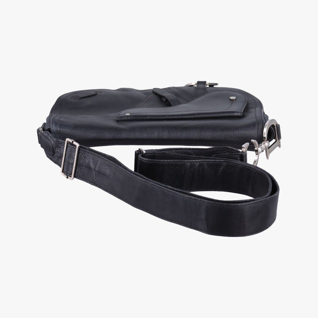 Dior Saddle Bag Black Leather — view 8