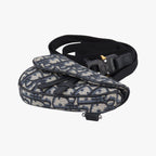 Dior Saddle Navy Gray Jacquard Handbag — view 4