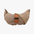 Dior Street Chic Beige Camel Canvas Leather Shoulder