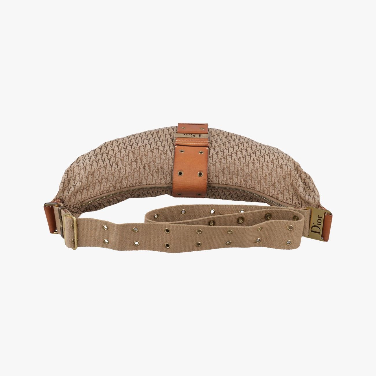 Dior Street Chic Beige Camel Canvas Leather Shoulder — view 8