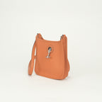 Hermes Vespa TPM Shoulder Bag Epsom Orange Silver Veau — view 2