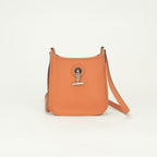 Hermes Vespa TPM Shoulder Bag Epsom Orange Silver Veau