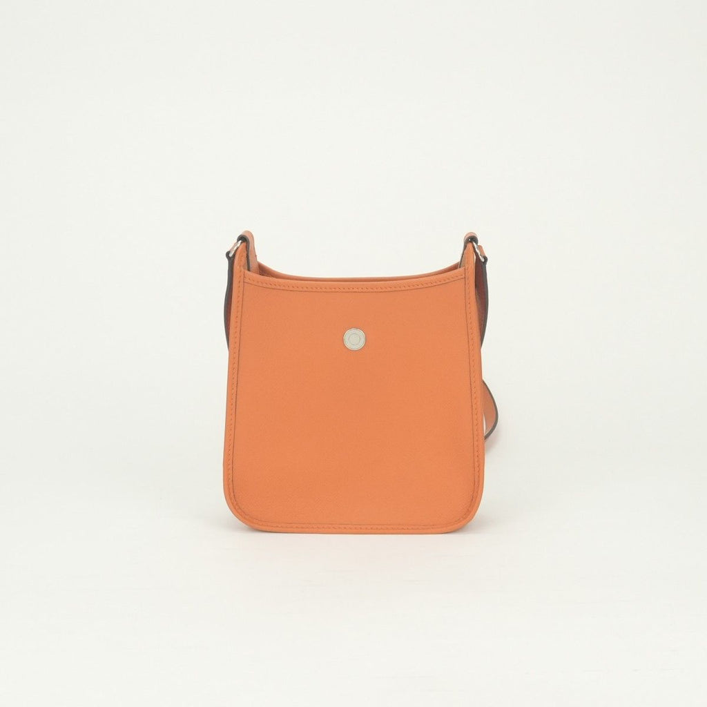 Hermes Vespa TPM Shoulder Bag Epsom Orange Silver Veau — view 3