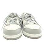 Dior 57 Mid Top Calf DO Jacquard Leather Sneakers Low Cut Shoes 42.5 Gray White — view 3
