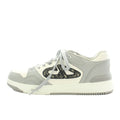 Dior 57 Mid Top Calf DO Jacquard Leather Sneakers Low Cut Shoes 42.5 Gray White