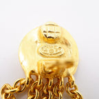 Chanel Earrings Vintage CC Logo Gold Plated — view 4