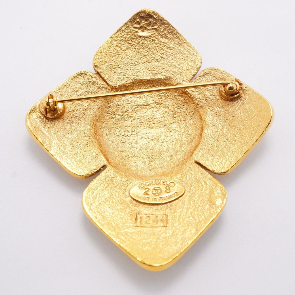 Chanel Brooch Vintage CC Logo Gold Plated — view 5