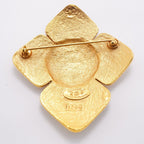 Chanel Brooch Vintage CC Logo Gold Plated — view 5