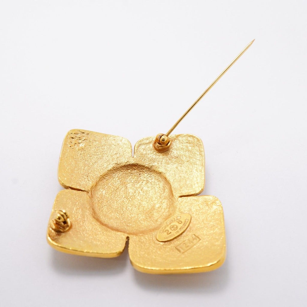 Chanel Brooch Vintage CC Logo Gold Plated — view 6