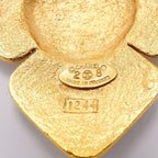 Chanel Brooch Vintage CC Logo Gold Plated — view 4