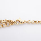 Dior Necklace CD Logo Gold Plated Rhinestone — view 4