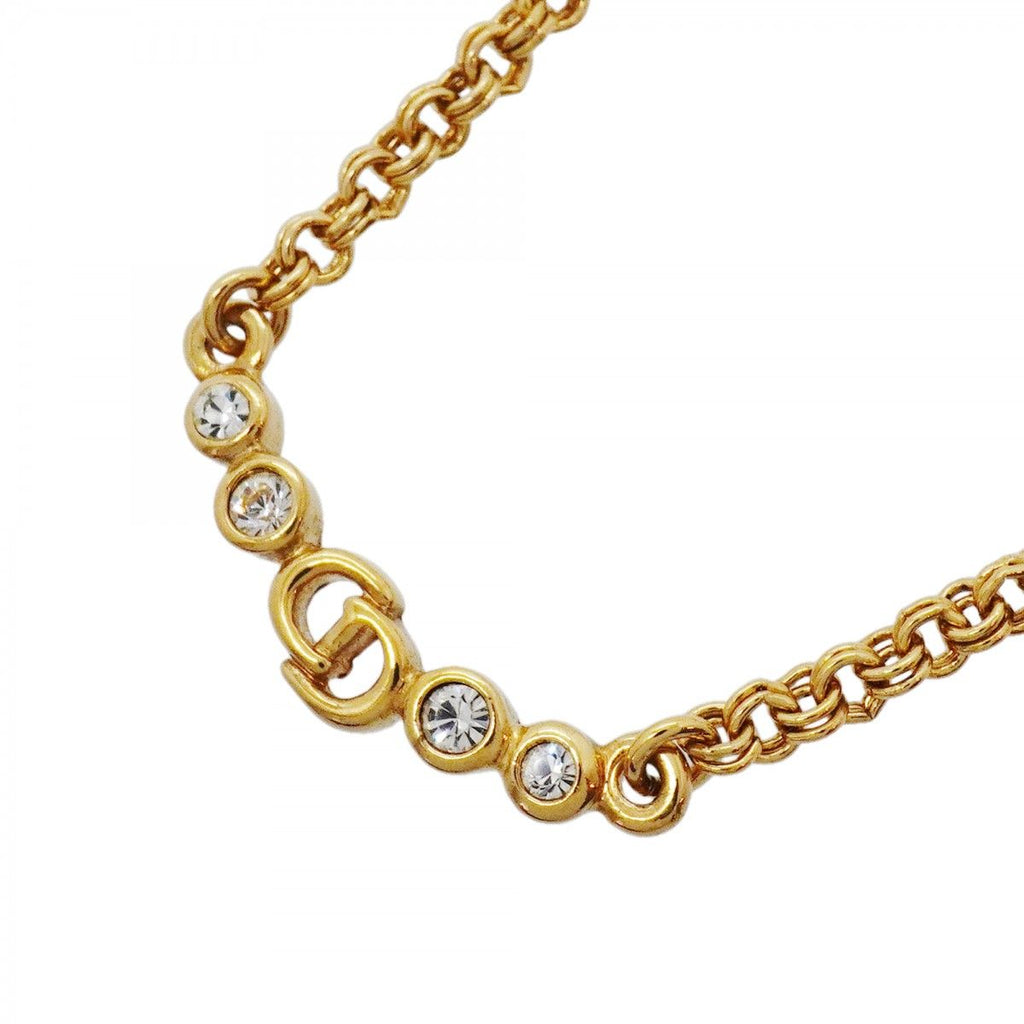 Dior Necklace CD Logo Gold Plated Rhinestone