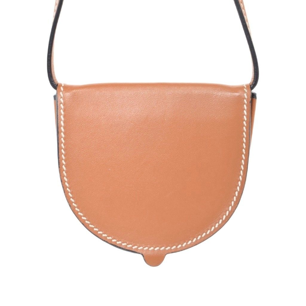 Loewe Heel Pouch Coin Case Neck Wallet Shoulder Anagram Brown — view 2