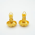 Chanel Earrings Vintage CC Logo Quilted Round — view 7