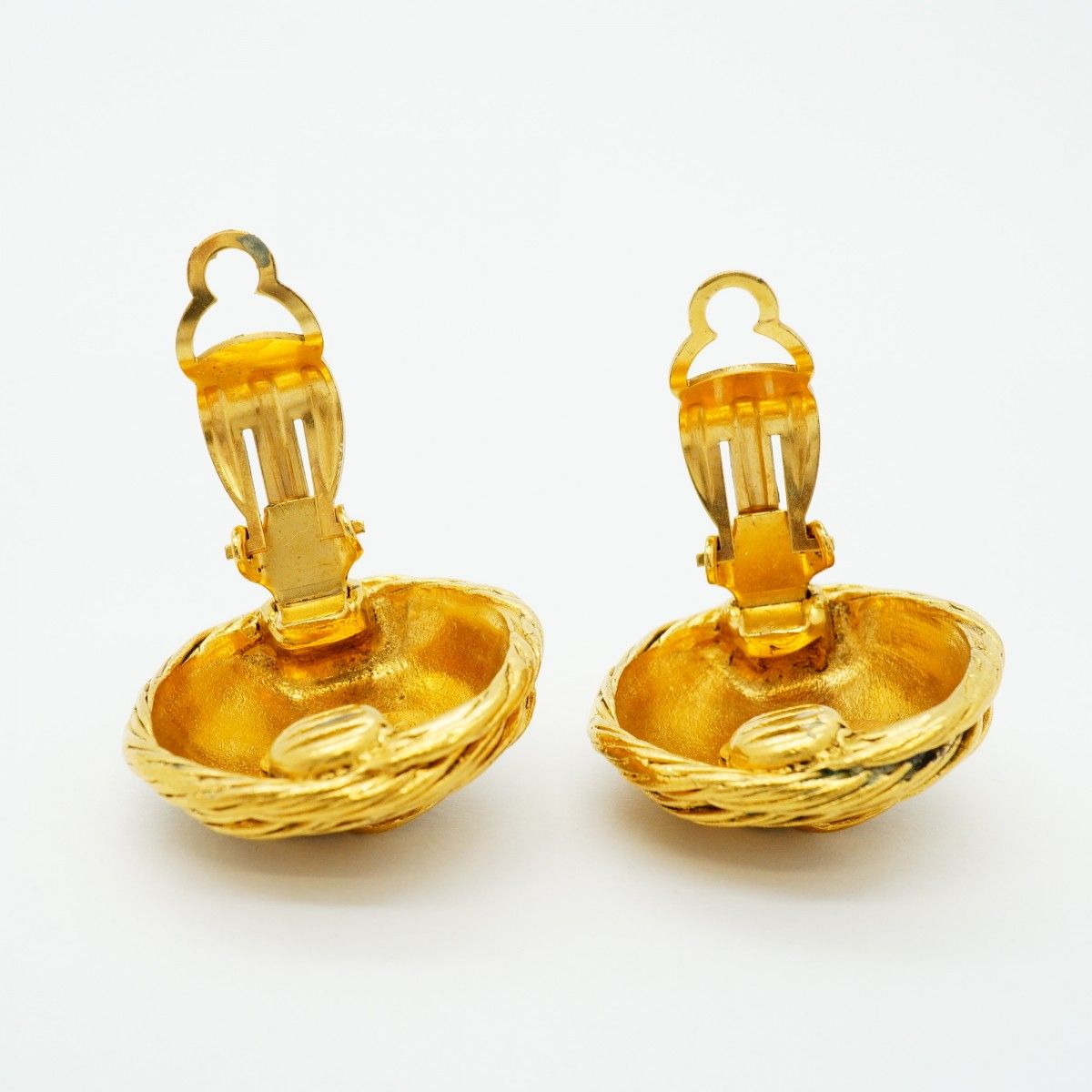Chanel Earrings Vintage CC Logo Round — view 7