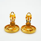 Chanel Earrings Vintage CC Logo Round — view 7