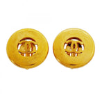 Chanel Earrings Vintage CC Logo Round