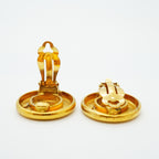 Chanel Earrings Vintage CC Logo Round — view 3