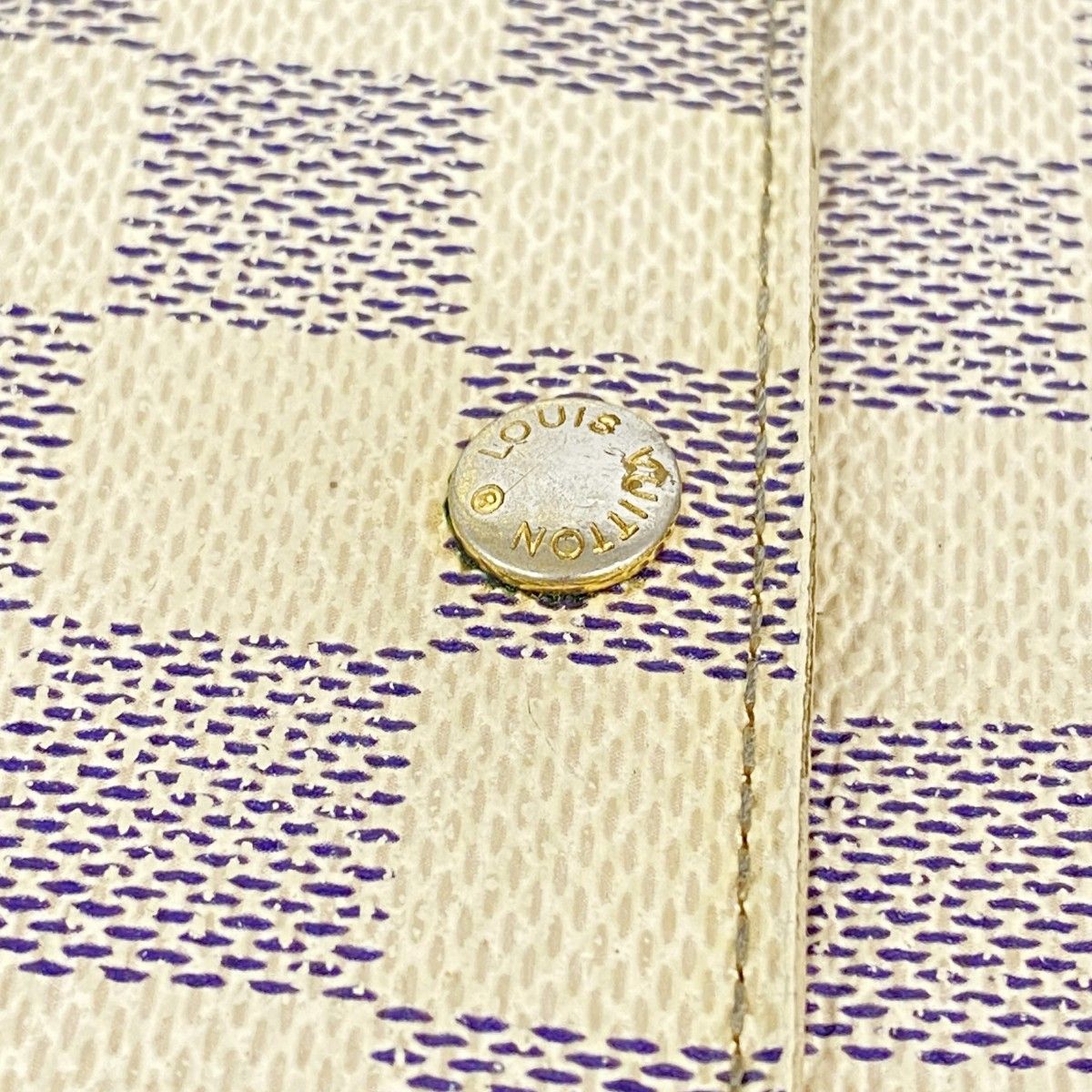 Louis Vuitton Wallet Damier Azur Portefeuille Sarah White — view 9