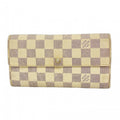 Louis Vuitton Wallet Damier Azur Portefeuille Sarah White