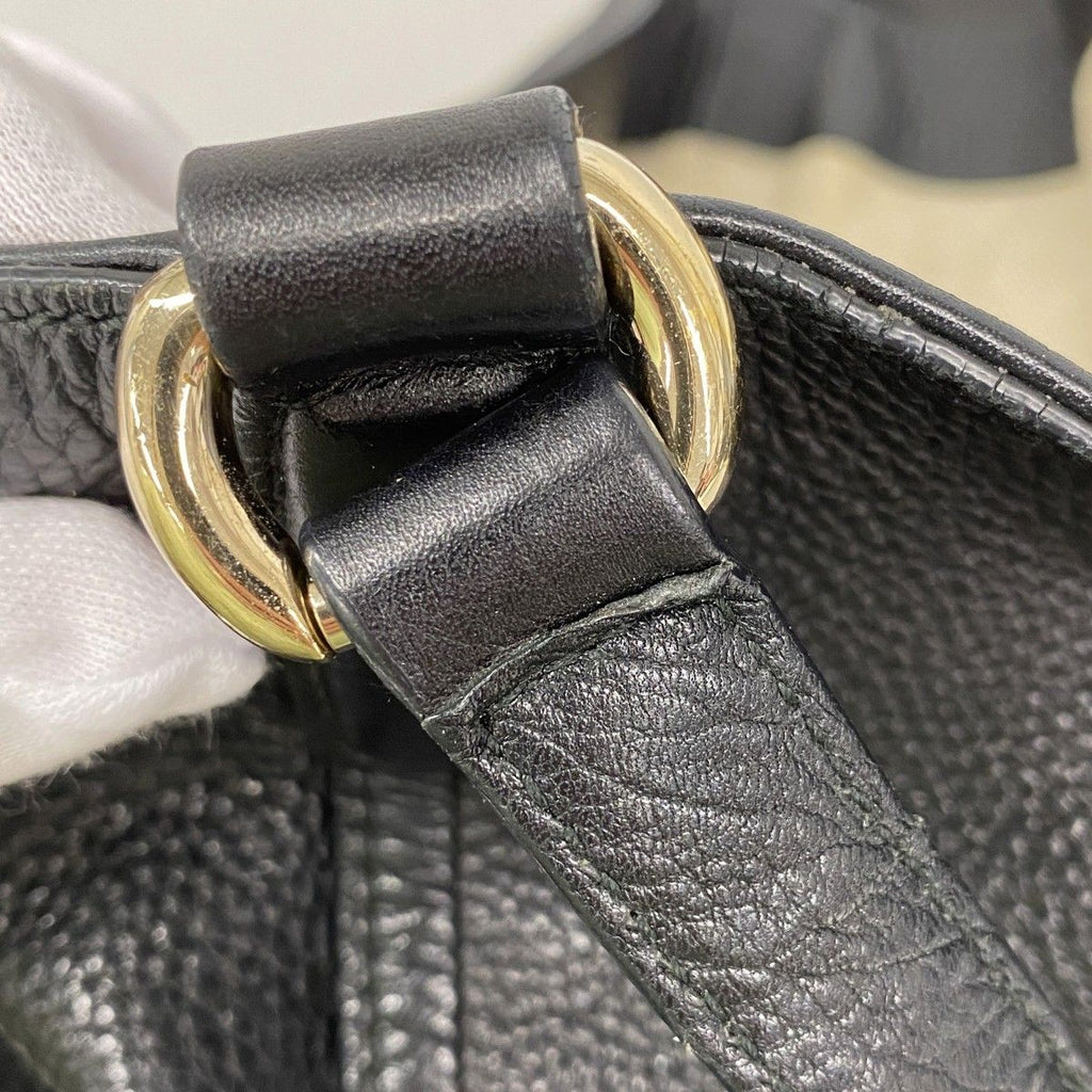 Gucci Tote Soho Leather Black Gold — view 9