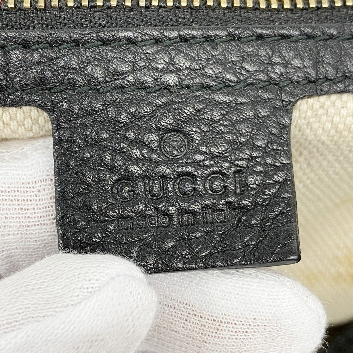 Gucci Tote Soho Leather Black Gold — view 5