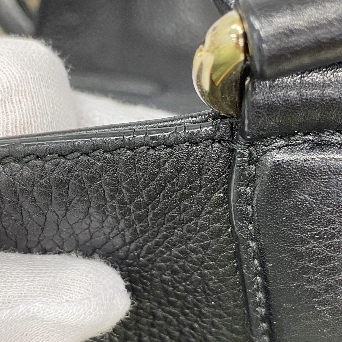Gucci Tote Soho Leather Black Gold — view 7