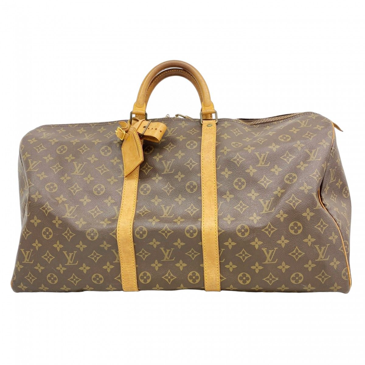 Louis Vuitton Boston Bag Monogram Keepall 55 Brown
