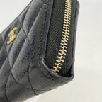 Chanel Coin Case Quilted Caviar Leather Black Gold — view 5