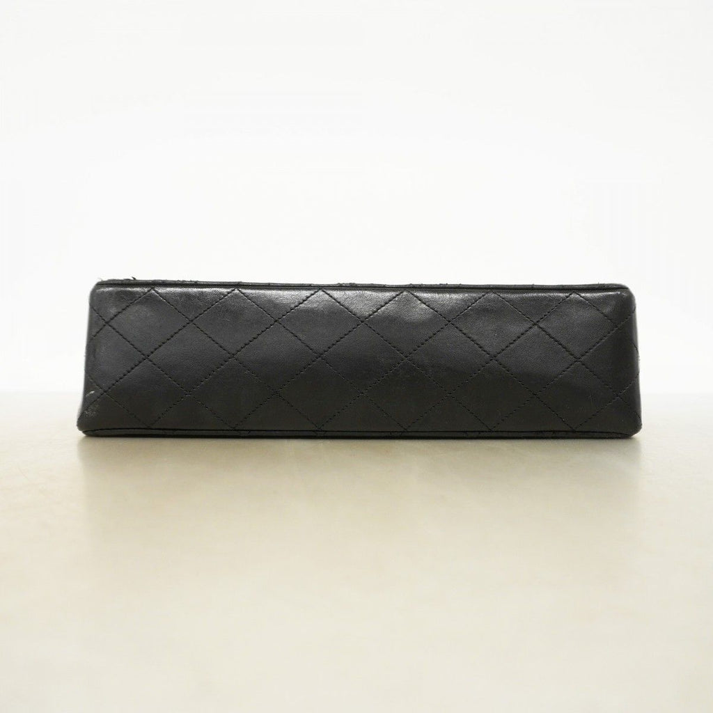 Chanel Shoulder Bag Quilted Lambskin Black Gold — view 3