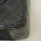 Chanel Shoulder Bag Quilted Lambskin Black Gold — view 6