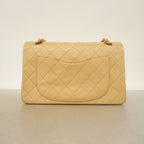 Chanel Shoulder Bag Quilted Lambskin Beige Gold — view 9