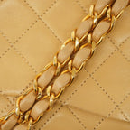 Chanel Shoulder Bag Quilted Lambskin Beige Gold — view 7