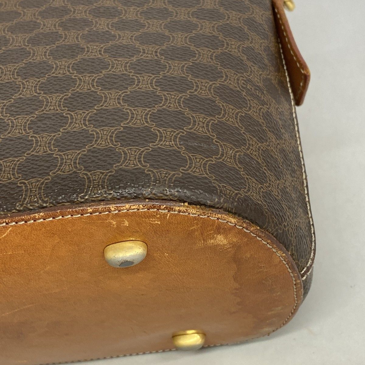 Celine Handbag Macadam Brown Gold 2-Way — view 6