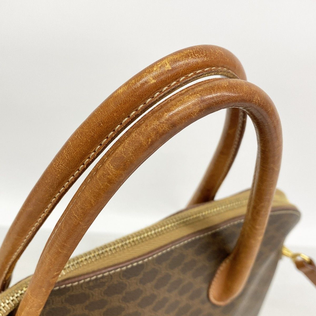 Celine Handbag Macadam Brown Gold 2-Way — view 7