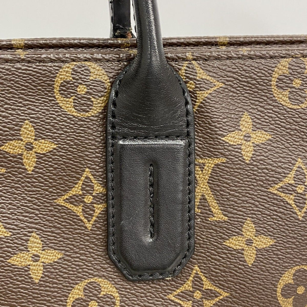 Louis Vuitton Business Bag Monogram Macassar Brown Black — view 9