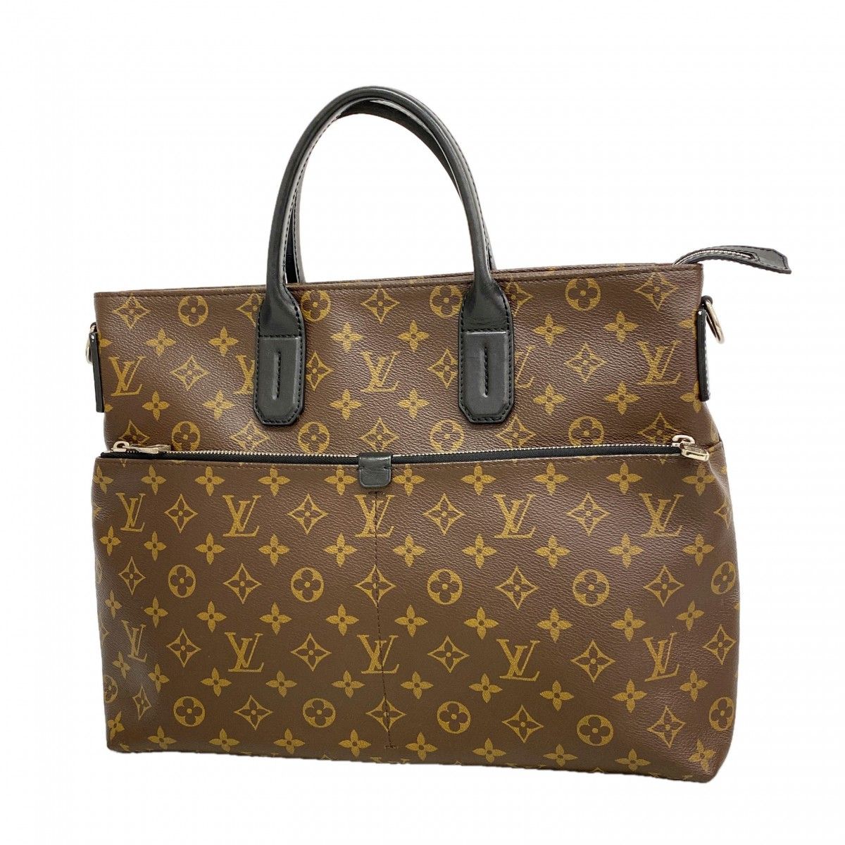 Louis Vuitton Business Bag Monogram Macassar Brown Black