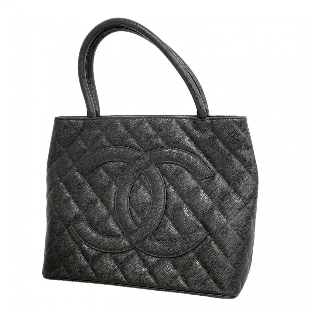 Chanel Tote Reissue Caviar Leather Black Champagne Gold