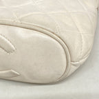 Chanel Shoulder Bag Quilted Lambskin White Gold — view 7