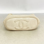 Chanel Shoulder Bag Quilted Lambskin White Gold — view 3