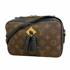 Louis Vuitton Handbag Monogram Saintonge Black Brown 2-Way